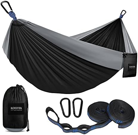 Kootek Camping Hammock Double & Single Portable Hammocks Camping Accessories for Outdoor, Indoor, Backpacking, Travel, Beach, Backyard, Patio, Hiking