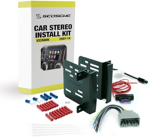 Scosche Double DIN Installation Kit for Select Chrysler/Dodge/Jeep 2007-14 – Compatible with Centric ICCR6BN Stereo