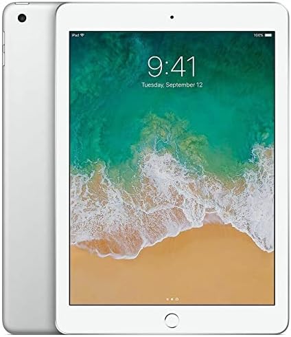 2017 Apple iPad (9.7-inch, WiFi + Cellular, 128GB) – Silver (Renewed)