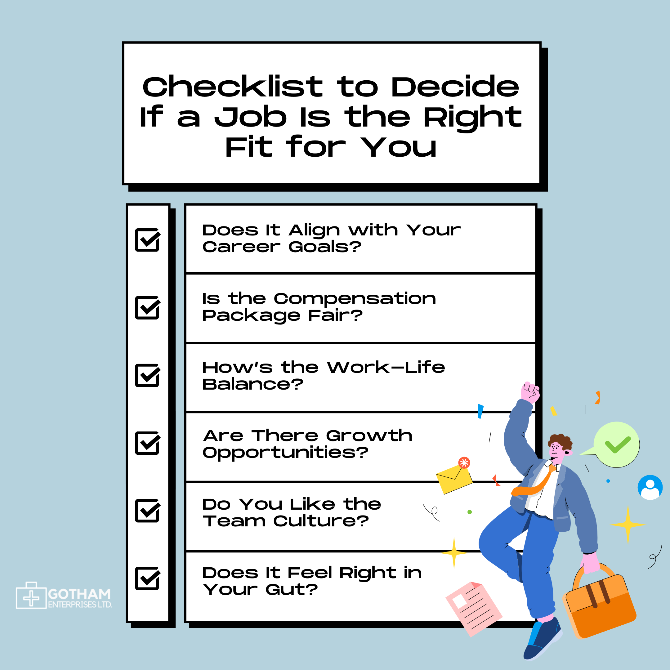 Checklist To Decide If A Job Is the Right Fit for You