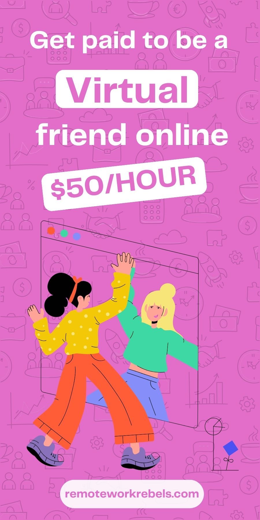 Get Paid to Be a Virtual Friend Online: $50/Hour to Text and Chat