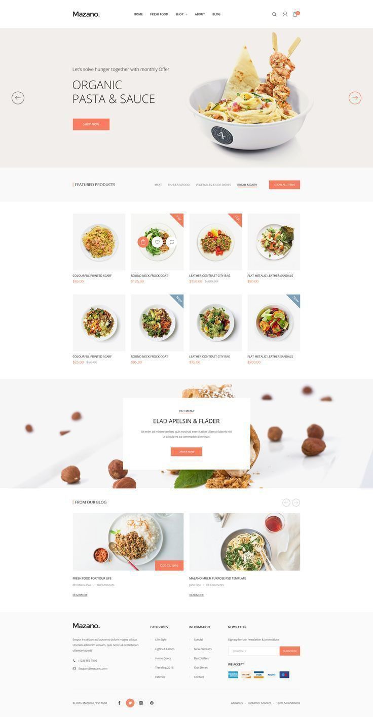 modern website and landing page in figma, xd, or PSD format