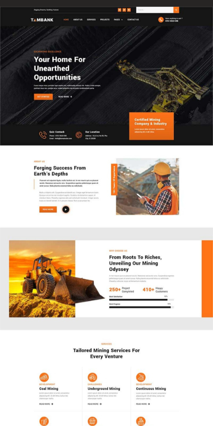 Tambank: Mining & Industry Elementor Kit