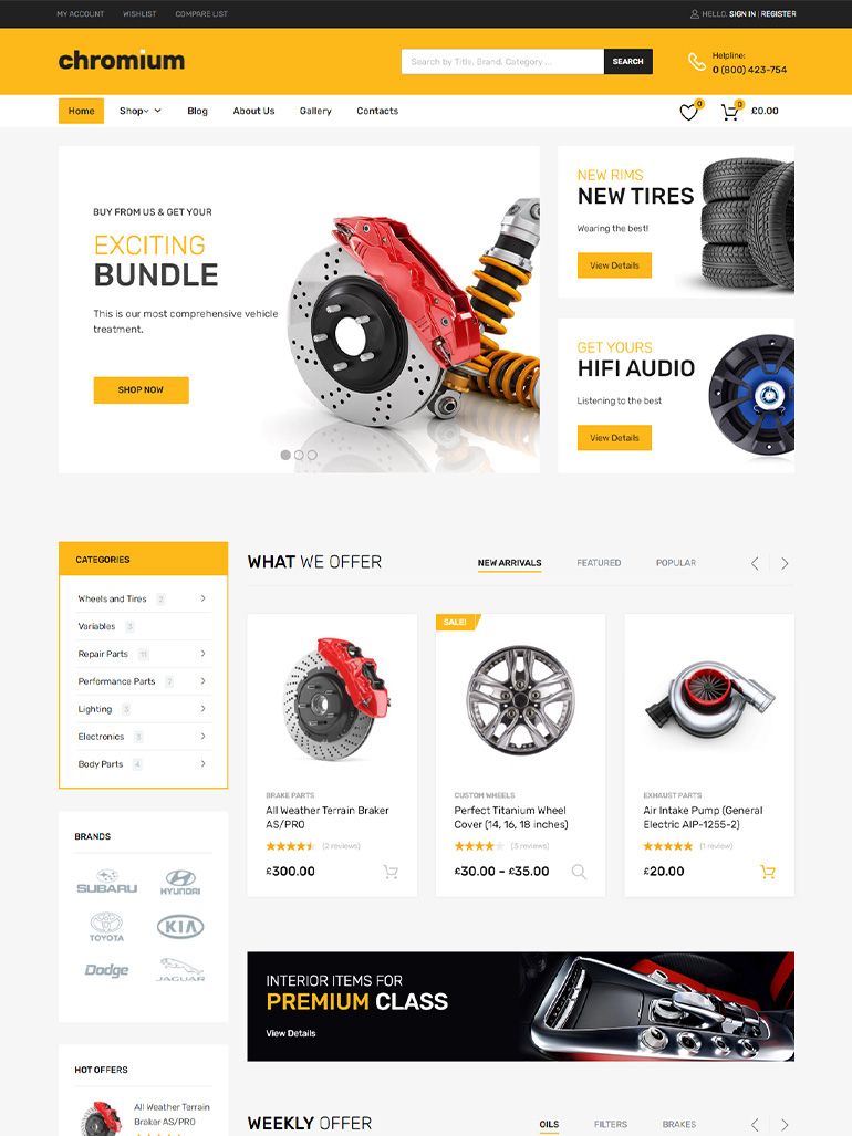 Best Auto Parts Shop WordPress Themes 2020