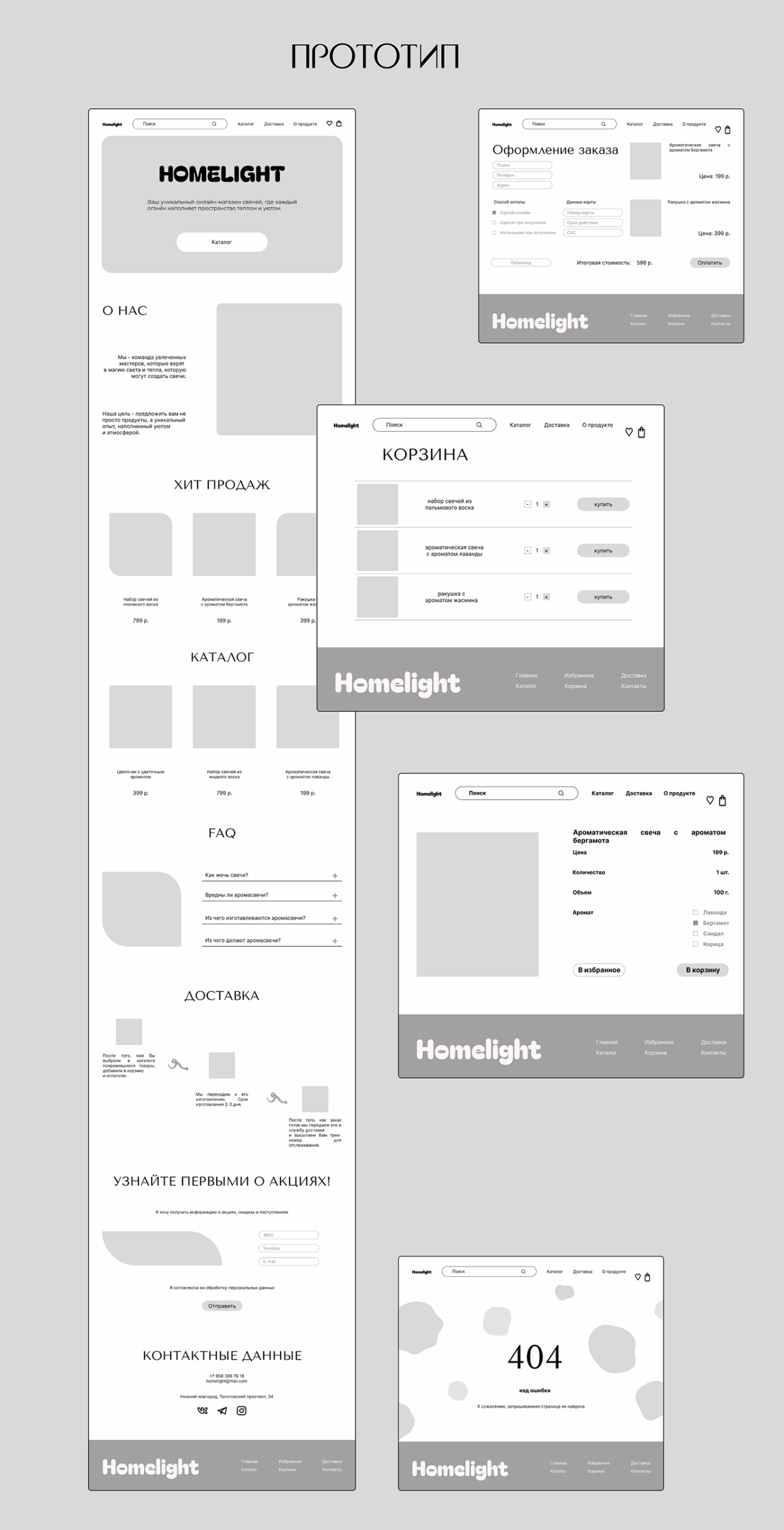 Сайт для магазина свечей ручной работы – Валерия Борщова